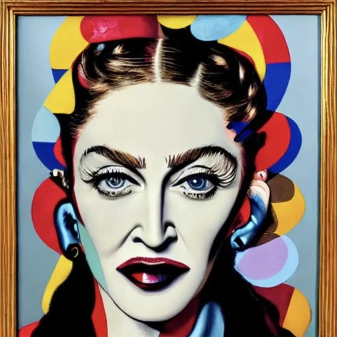 Madonna in the style of George Condo     34